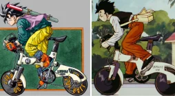 Figuras de Banpresto. Goku y Ghoan montando en biciclata