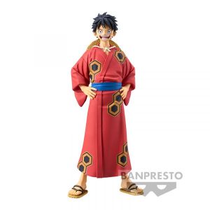 Figura Monkey d Luffy Wanokuni Yukata dxf the Grandline Series One Piece 16cm