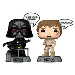 Pack de 2 figuras POP de Star Wars: Darth Vader y Luke Skywalker en blister