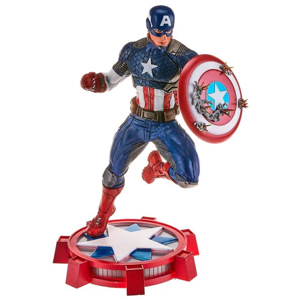 Estatua diorama del Capitán América de Marvel NOW! de 23cm de altura - ¡Increíble pieza para coleccionistas!