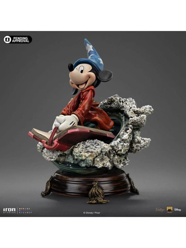 Figura Disney Classics Estatua 1/10 Deluxe art Scale Vintage Collection Sorcerer Mickey 28 CM - Imagen 2