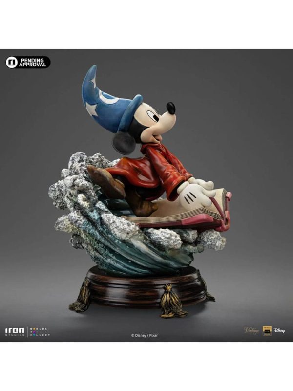 Figura Disney Classics Estatua 1/10 Deluxe art Scale Vintage Collection Sorcerer Mickey 28 CM - Imagen 3