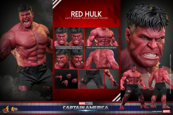 Figura del Capitán América: Brave New World - Red Hulk Movie Masterpiece 1/6 de 47 cm - Imagen 9