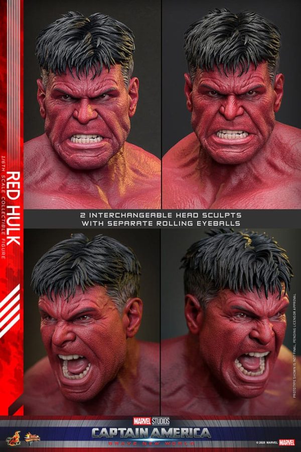 Figura del Capitán América: Brave New World - Red Hulk Movie Masterpiece 1/6 de 47 cm - Imagen 8
