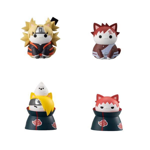 SET 8 FIGURAS MEGAHOUSE NARUTO SHIPPUDEN NYARUTO! BATTLE VS AKATSUKI SURTIDO - Imagen 2