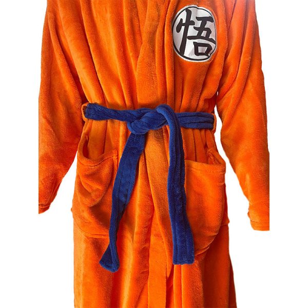 Albornoz con diseño Dragon Ball kanji Go en color naranja - ¡Ideal para los fans! - Imagen 3