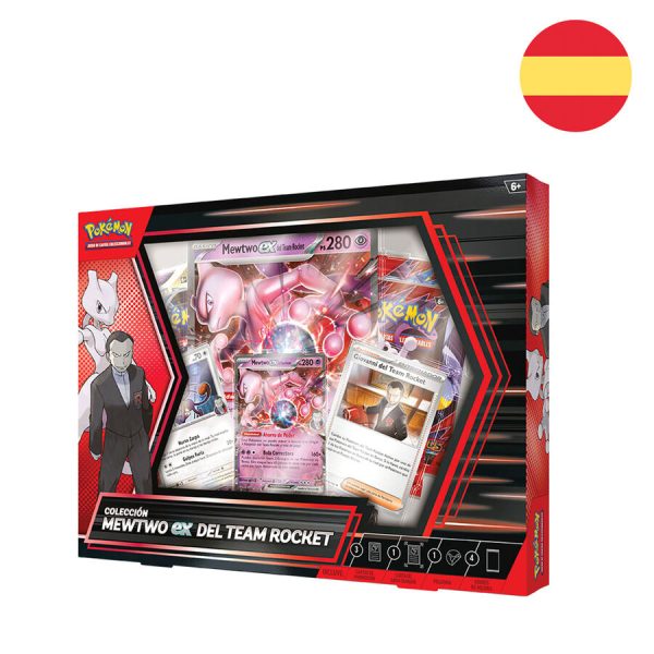 Blister de cartas coleccionables Mewtwo ex del Team Rocket en español: ¡Hazte con él ya!