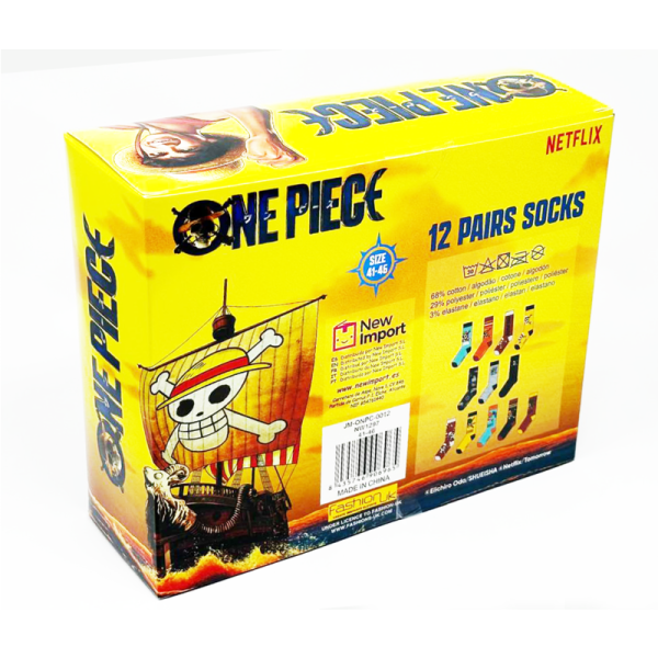 Caja regalo con 12 pares de calcetines One Piece en talla 41/46 - Imagen 2