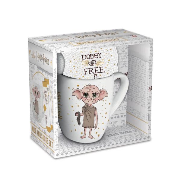 Set regalo con taza y calcetines Dobby Harry Potter