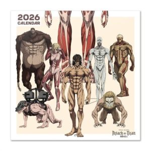 Calendario 2026 de Attack on Titan en formato 30x30 - ¡No te lo pierdas!