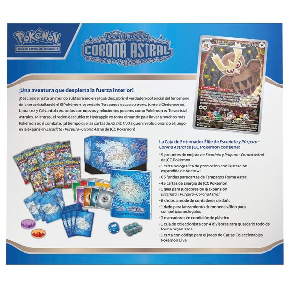 Estuche Pokémon en español: Entrenador Elite Corona Astral Escarlata y Púrpura - Imagen 2