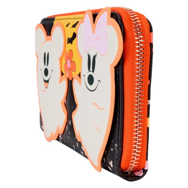 Cartera Loungefly con diseño floral de Mickey & Minnie de Disney: ¡un accesorio encantador para tu estilo! - Imagen 3