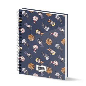 Cuaderno tamaño A4 con diseño exclusivo de Naruto Shippuden de la colección Wind.