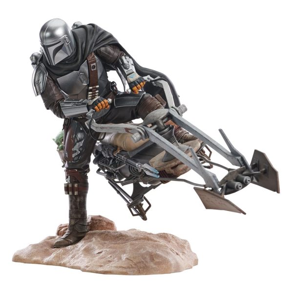 Star Wars: The Mandalorian Estatua Premier Collection 1/7 Din Djarin on Speeder Bike 23 cm - Imagen 4