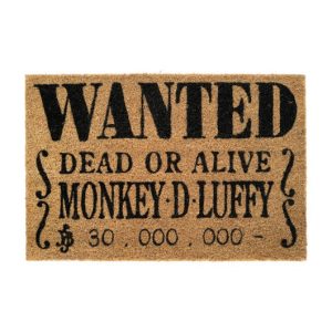 Felpudo One Piece con diseño del cartel Wanted de Netflix: ¡un must-have para fans del anime!