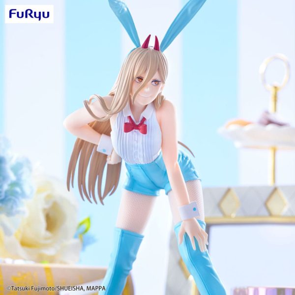 Figura Chainsaw Man Estatua PVC Bicute Bunnies Power Light Blue Color Ver. 30 CM - Imagen 3