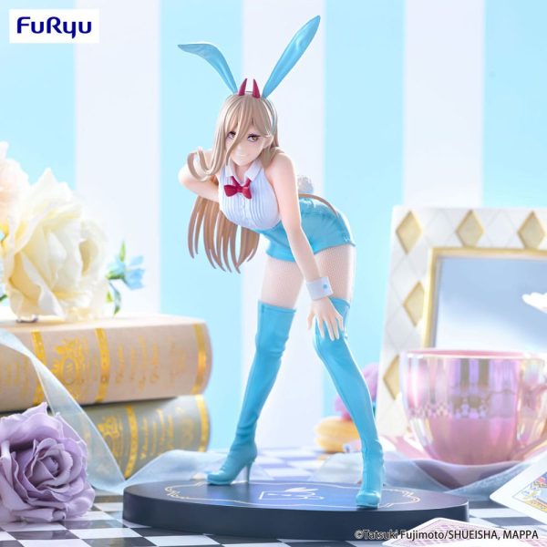 Figura Chainsaw Man Estatua PVC Bicute Bunnies Power Light Blue Color Ver. 30 CM - Imagen 4