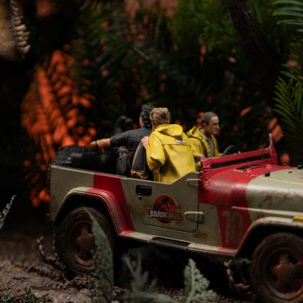 Figura Parque Jurásico Estatua 1/20 Demi Art Scale T-Rex Chase 30 cm - Imagen 4