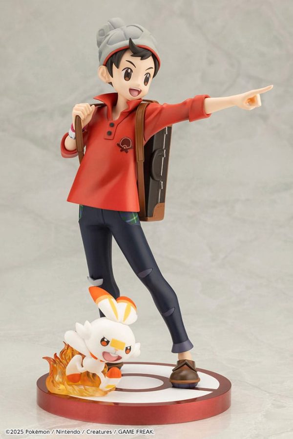 Figura Pokémon Estatua ARTFXJ PVC 1/8 Victor & Scorbunny 21 cm