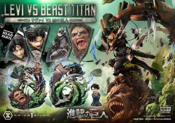 Estátua Levi versus Bestia Titán de Attack on Titan en la serie Ultimate Premium Masterline 1/4 - 73 cm - Imagen 6