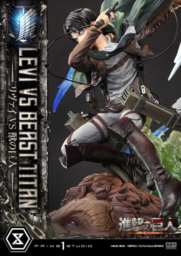 Estátua Levi versus Bestia Titán de Attack on Titan en la serie Ultimate Premium Masterline 1/4 - 73 cm - Imagen 4
