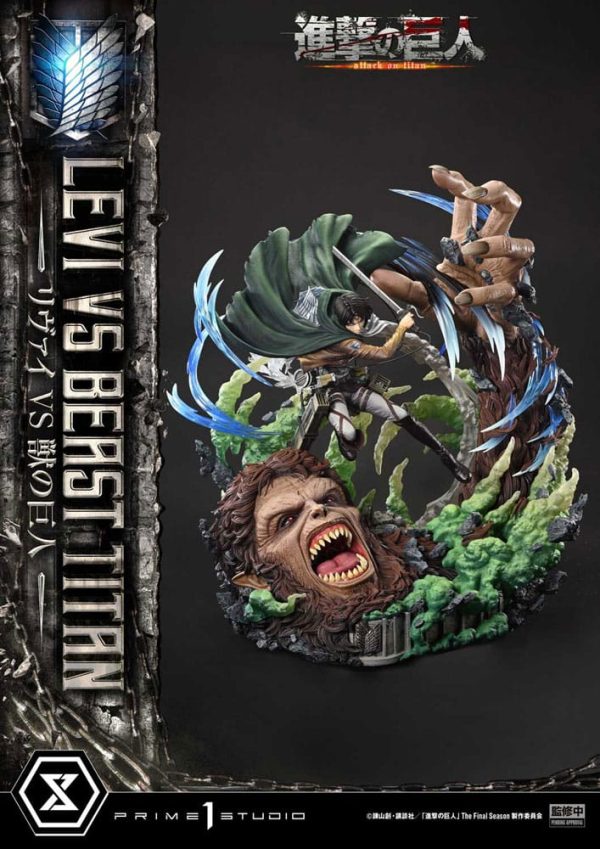 Estátua Levi versus Bestia Titán de Attack on Titan en la serie Ultimate Premium Masterline 1/4 - 73 cm - Imagen 2