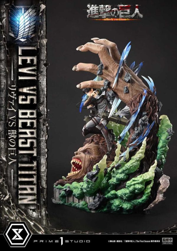 Estátua Levi versus Bestia Titán de Attack on Titan en la serie Ultimate Premium Masterline 1/4 - 73 cm - Imagen 3