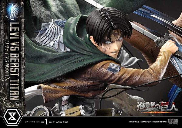 Estátua Levi versus Bestia Titán de Attack on Titan en la serie Ultimate Premium Masterline 1/4 - 73 cm - Imagen 11