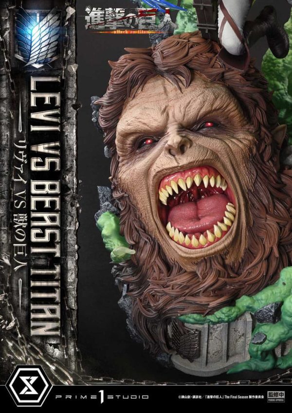 Estátua Levi versus Bestia Titán de Attack on Titan en la serie Ultimate Premium Masterline 1/4 - 73 cm - Imagen 8