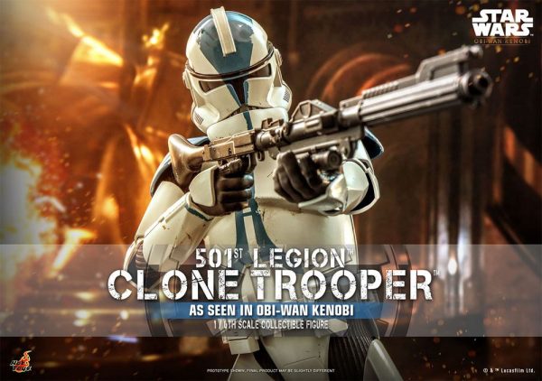 Figura de Obi-Wan Kenobi de Star Wars y Soldado Clone de la Legión 501st en escala 1/6 de 30 cm - Imagen 2