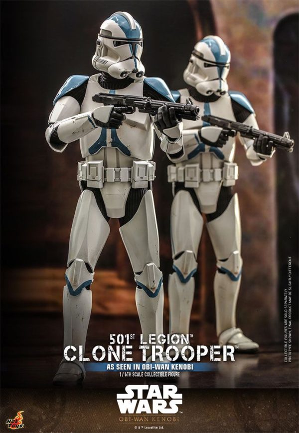 Figura de Obi-Wan Kenobi de Star Wars y Soldado Clone de la Legión 501st en escala 1/6 de 30 cm - Imagen 4