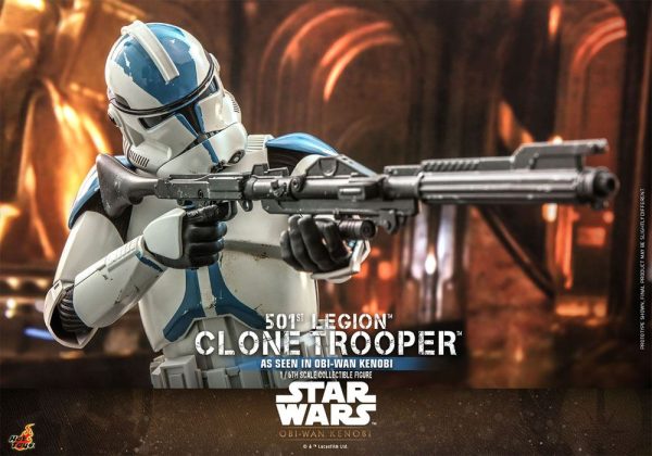 Figura de Obi-Wan Kenobi de Star Wars y Soldado Clone de la Legión 501st en escala 1/6 de 30 cm - Imagen 6