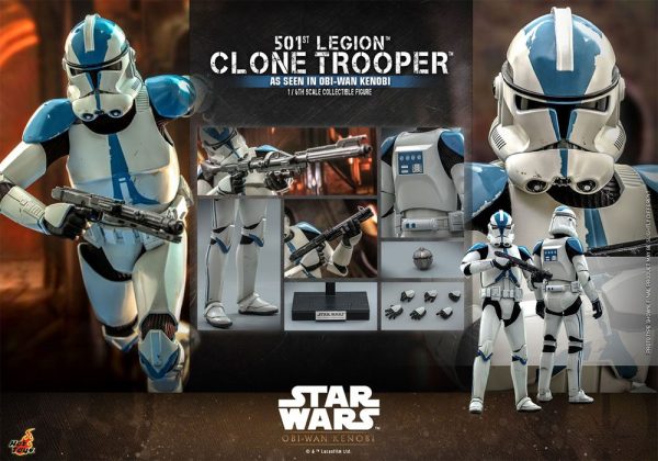 Figura de Obi-Wan Kenobi de Star Wars y Soldado Clone de la Legión 501st en escala 1/6 de 30 cm - Imagen 8