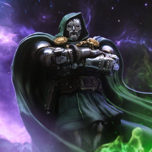 Figura The Infinity Gauntlet de Doctor Doom en escala 1/10 de Marvel Legends - Estatua Diorama de 30 cm - Imagen 8