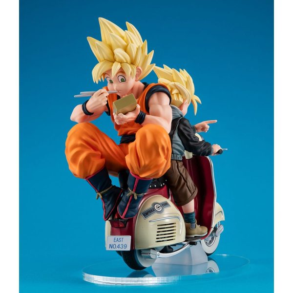 Figura Dragonball Super Saiyan Goku & Super Saiyan Gohan & Motorbike - Imagen 4