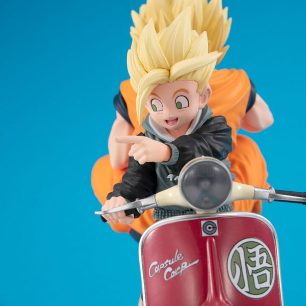 Figura Dragonball Super Saiyan Goku & Super Saiyan Gohan & Motorbike - Imagen 3