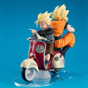 Figura Dragonball Super Saiyan Goku & Super Saiyan Gohan & Motorbike