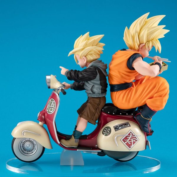 Figura Dragonball Super Saiyan Goku & Super Saiyan Gohan & Motorbike - Imagen 5