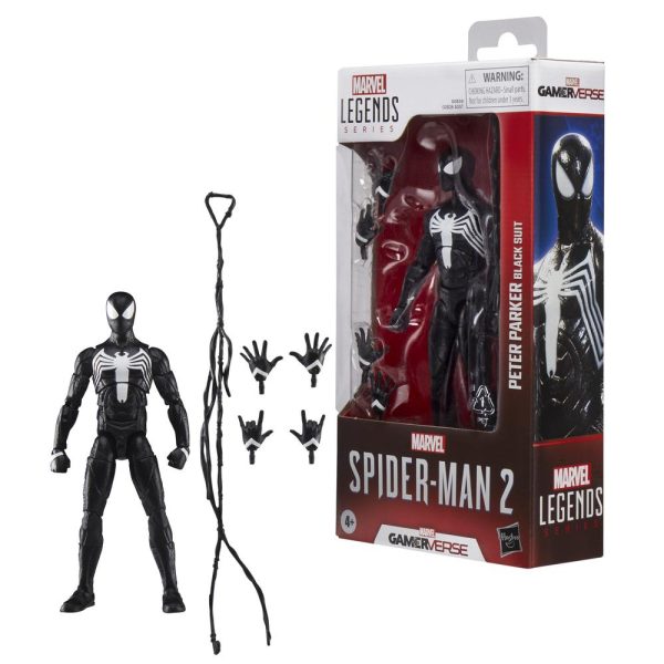 Figura Peter Parker Black Suit Spiderman 2 Marvel Legend Series - Imagen 6
