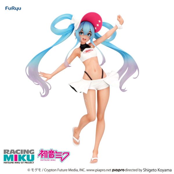 Estatua PVC de Hatsune Miku GT Project Racing Miku 2024 Summer Holiday Ver. en Trio-Try-iT, 21 cm