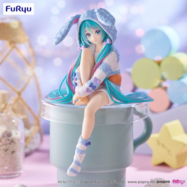 Hatsune Miku Estatua PVC Noodle Stopper Hatsune Miku Rabbit Ear Hood Pajama Blue Color Ver. 14 cm - Imagen 5