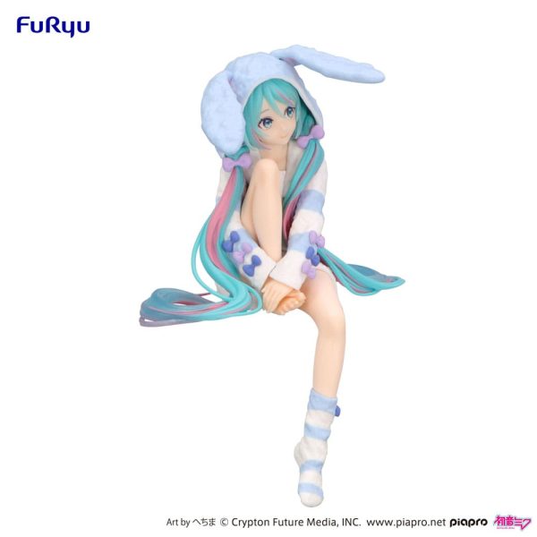 Hatsune Miku Estatua PVC Noodle Stopper Hatsune Miku Rabbit Ear Hood Pajama Blue Color Ver. 14 cm - Imagen 4