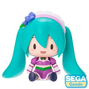 Figura de colección Hatsune Miku en color púrpura brillante de 8cm
