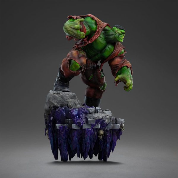 Figura de colección Marvel Hulk con Infinity Gauntlet en escala 1/10 - Estatua de lujo con diorama de 32 cm - Imagen 3