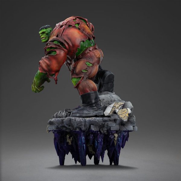 Figura de colección Marvel Hulk con Infinity Gauntlet en escala 1/10 - Estatua de lujo con diorama de 32 cm - Imagen 4