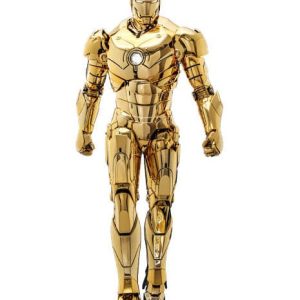 Figura Iron Man Mark III Diecast 1/6 - Edición Exclusiva Hot Toys en Color Dorado - 33 cm