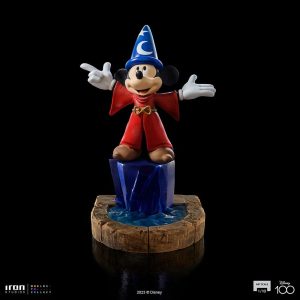 Figura de Mickey Mouse en escala 1/10 de Disney, inspirada en Fantasía, tamaño regular de 25 cm