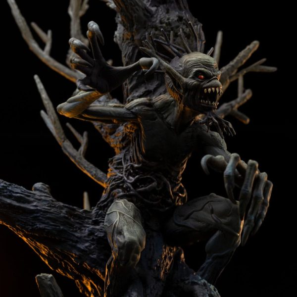 Figura Iron Maiden Estatua 1/10 Deluxe BDS Art Scale Fear of the Drak Eddie 31 cm - Imagen 2