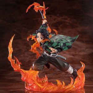 Figura de Tanjiro Kamado y Kyojuro Rengoku con Guardia de Espada - Demon Slayer Kimetsu no Yaiba 19,5cm - ¡Colección de calidad!