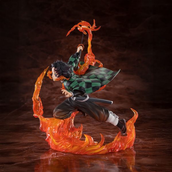 Figura de Tanjiro Kamado y Kyojuro Rengoku con Guardia de Espada - Demon Slayer Kimetsu no Yaiba 19,5cm - ¡Colección de calidad! - Imagen 3